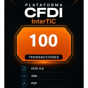 Paquete de 100 transacciones de emisión de CFDI