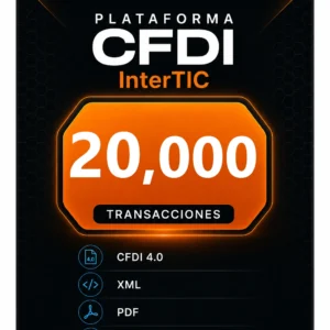 Paquete de 20000 transacciones para emisión de CFDI