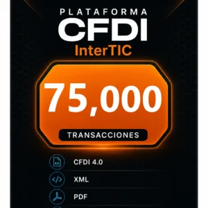Paquete de 75000 transacciones para emisión de CFDI
