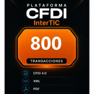 Paquete de  800 transacciones para emisión de CFDI
